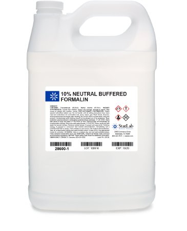 StatLab Medical Products Histology Reagent Neutral Buffered Formalin Fixative 10% 1 gal. - Case of 4 - 28600-1-CS
