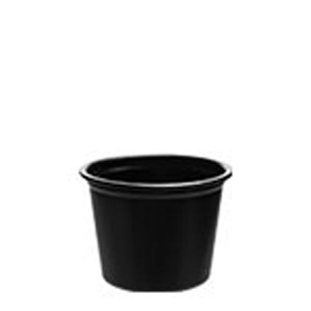 RJ Schinner Co Medicine Cup Conex® 1 oz. Black Plastic Disposable - Case of 2500 - P100BLK-CS