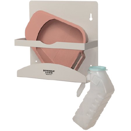 Bowman Manufacturing Bedpan Dispenser BOWMAN® Beige Aluminum Manual Wall Mount - Each - NC001-0512-EA