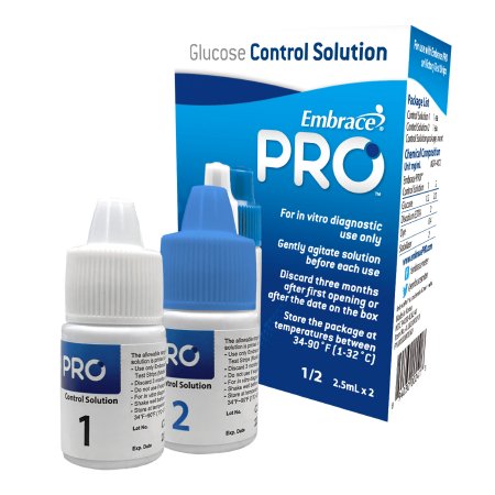 Omnis Health Blood Glucose Control Solution Embrace® Pro 2 X 4 mL Level 1 & 2 - VL/1 - ALL02AM0210-VL