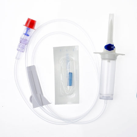 ICU Medical Primary IV Administration Set ICU Gravity Without Port 15 Drops / mL Drip Rate With Filter 42 Inch Tubing - Case of 50 - CH3517-CS