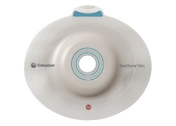Coloplast Ostomy Barrier SenSura® Mio Click Extended Wear Elastic Adhesive 60 mm Flange Blue Code System 1-3/8 Inch Opening - Box of 5 - 16964-BX