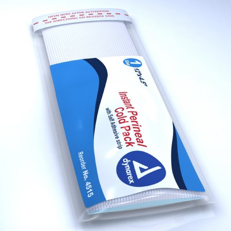 Dynarex Instant Cold Pack Dynarex® Perineal One Size Fits Most 4-1/2 X 12 Inch Plastic / Calcium Ammonium Nitrate / Water Disposable - Case of 24 - 4515-CS