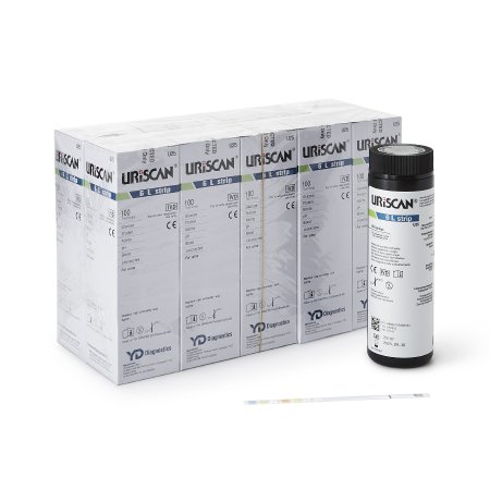 Biosys Labs Reagent Test Strip Uriscan® Blood, Glucose, Leucocytes, Nitrite, pH, Protein For CONSULT Urine Analyzer #773 or SELECT Urine Analyzer #505 or Uriscan Optima Touch-Screen Urine Analyzer 100 per Bottle - BT/1 - U25-BT