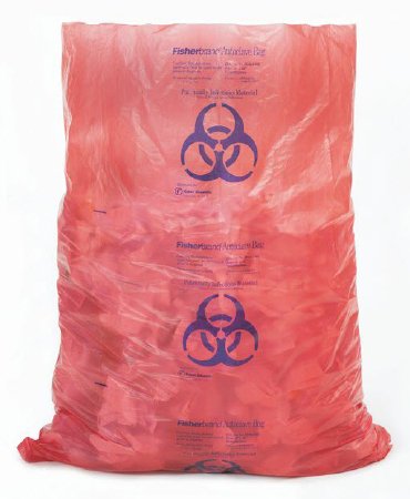 Fisher Scientific Biohazard Waste Bag Fisherbrand™ Red Bag Polyethylene 36 X 45 Inch - Case of 100 - 22044565-CS
