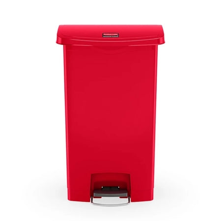 RJ Schinner Co Trash Can Rubbermaid® Slim Jim® 18 gal. Rectangular Red Plastic Step On - Each - 1883568-EA