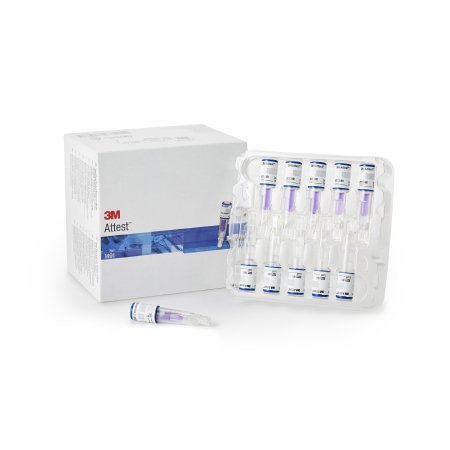 3M Attest™ Rapid Readout Sterilization Biological Indicator Vial Steam 2-1/2 Inch - Box of 50 - 1491-BX