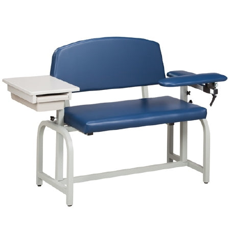 Clinton Industries Blood Drawing Chair Lab X Series Padded Flip Up Arm Gunmetal Gray - Each - 66002-3GM-EA
