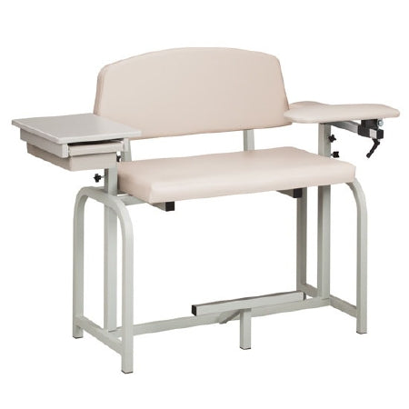 Clinton Industries Blood Drawing Chair Lab X Series Padded Flip Up Arm Gunmetal Gray - Each - 66092-3GM-EA