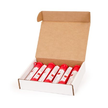 Sharps Compliance Portable Sharps Container Sharps® Red Base 2-1/4 L X 8-1/4 W X 1-3/4 H Inch Vertical Entry 3 to 6 Syringes - Case of 7 - 50035-006-CS
