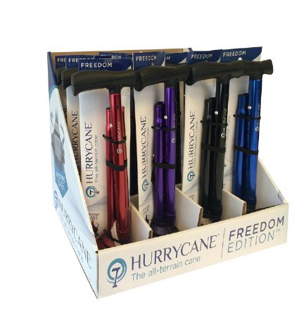 Drive Medical Folding Cane HurryCane® Freedom Edition™ Aluminum 30-1/2 to 37-1/2 Inch Height Purple - Case of 6 - HCANE-PR-C2-CS