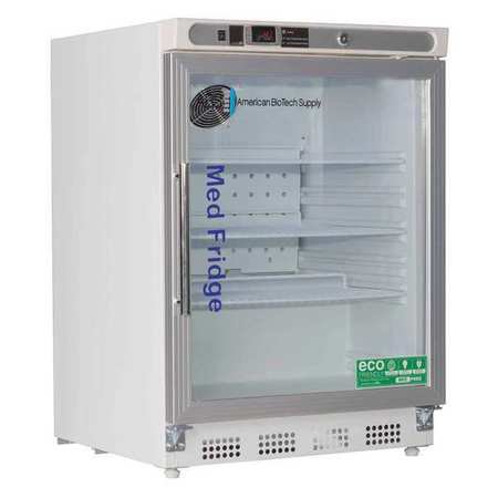 Horizon Scientific Inc Undercounter Refrigerator ABS® Pharmaceutical 4.6 cu.ft. 1 Glass Door Left Hinged Cycle Defrost - Each - PH-ABT-HC-UCBI-0404G-LH-EA