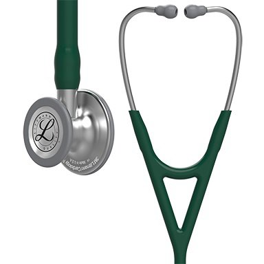 3M Cardiology Stethoscope 3M™ Littmann® Cardiology IV™ Green 1-Tube 22 Inch Tube Double-Sided Chestpiece - Each - 6155-EA