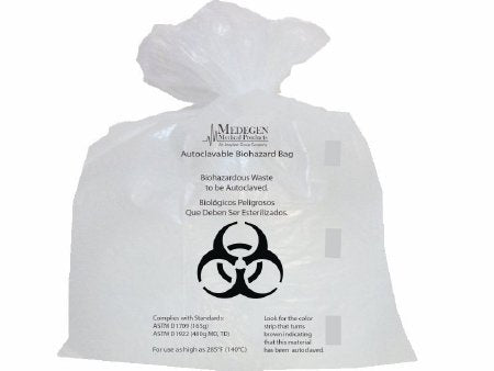 Medegen Medical Products LLC Biohazard Waste Bag Medegen Medical Products 44 gal. Clear Bag Polypropylene 38 X 47 Inch - Case of 100 - AC3847C-CS