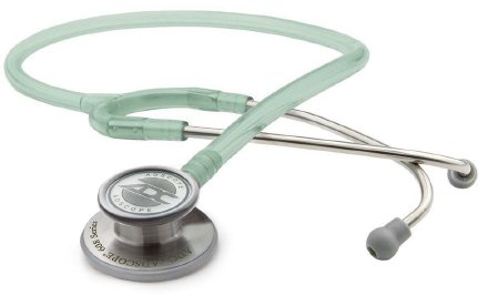 American Diagnostic Corp Clinician Stethoscope Adscope® Green 1-Tube 22 Inch Tube Double Sided Chestpiece - Each - 608FS-EA