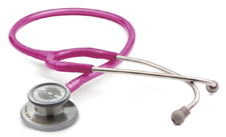 American Diagnostic Corp Clinician Stethoscope Adscope® Raspberry 1-Tube 22 Inch Tube Double Sided Chestpiece - Each - 608MRS-EA