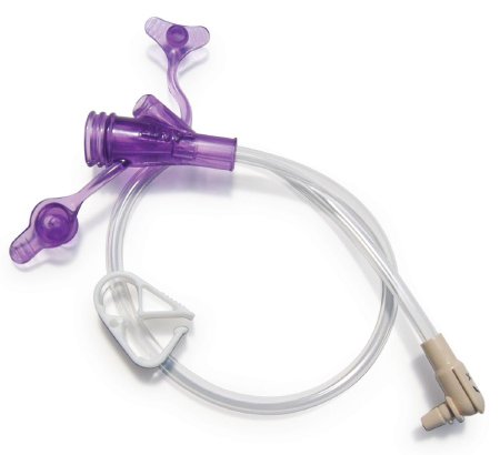 Medline Button Extension Set Mini ONE® 24 Inch, Clear, Purple - Box of 10 - ENT2455B-BX