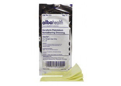 Dukal Xeroform Petrolatum Impregnated Dressing Xeroform™ Rectangle 5 X 9 Inch Sterile - Box of 50 - 213-BX