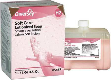 Lagasse Soap Diversey™ Soft Care® Lotion 1,000 mL Dispenser Refill Bag Floral Scent - Case of 12 - DVO05487-CS