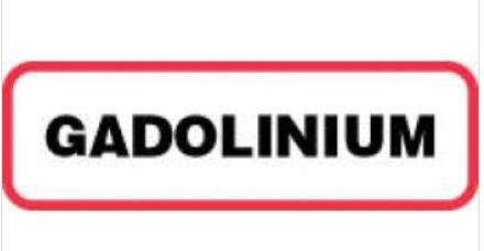 Precision Dynamics Drug Label PDC® Anesthesia Label Gadolinium Red / White 3/8 X 1-1/4 Inch - Roll of 1 - 59700649-RL