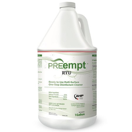 Contec Inc PREempt® RTU Surface Disinfectant Cleaner Peroxide Based Manual Pour Liquid 1 gal. Jug Scented NonSterile - Case of 4 - 21105-CS