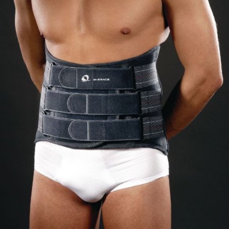 Patterson Medical Supply Back Brace M-Brace #572 Lumblock Large Hook and Loop Closure 33-1/2 to 43-1/2 Pelvic Circumference 13 Inch Back Height to 8 Inch Front Height Adult - Each - 55009903-EA