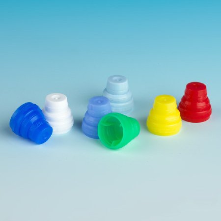 Globe Scientific Globe® Scientific Tube Closure Polyethylene Plug Cap Yellow For Most 10 mm, 12 mm, 13 mm and 16 mm Tubes - Bag of 1000 - 5529Y-BG