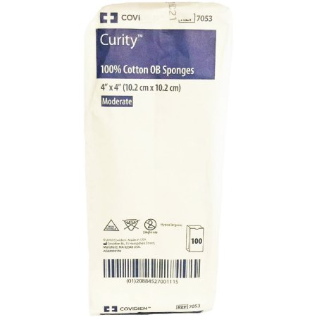 Cardinal OB Sponge Curity™ 4 X 4 Inch 20 per Pack NonSterile 2-Ply Square - Bag of 1 - 7053-BG