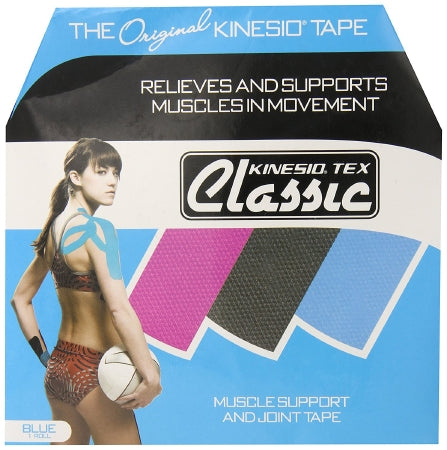 Motion 1 Kinesiology Tape Kinesio® Tex Classic Blue 2 Inch X 34 Yard Cotton NonSterile - Box of 6 - CKT75024-BX