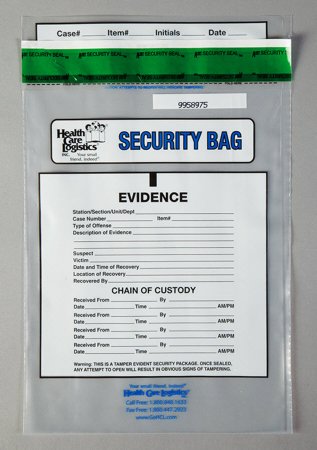 Health Care Logistics Patient Belongings Bag Health Care Logistics® 9 X 12 Inch Polyethylene Tamper Evident Tape Closure Clear - Pack of 250 - 11309-PK