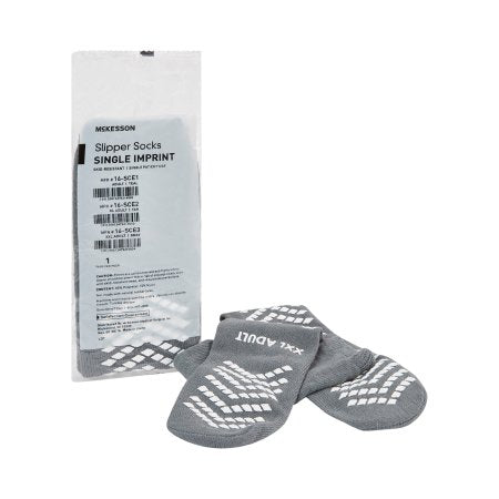 McKesson Slipper Socks McKesson 2X-Large Gray Above the Ankle - Pair - 16-SCE3-PR