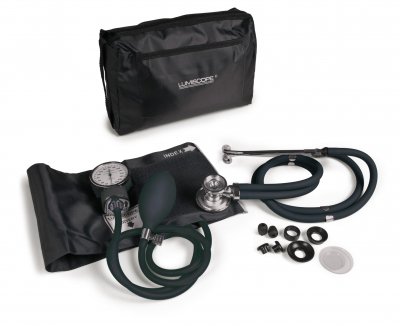 Graham-Field Reusable Aneroid / Stethoscope Set Lumiscope® Adult Cuff Dual Head Sprague Stethoscope Pocket Aneroid - Each - 100-040BK-EA