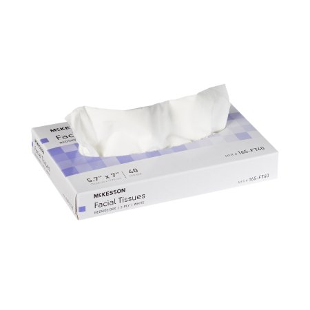 McKesson McKesson Facial Tissue White 5-7/10 X 7 Inch 40 Count - Case of 8000 - 165-FT40-CS