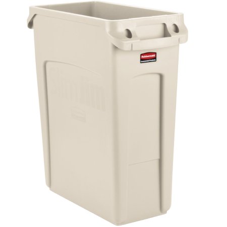 RJ Schinner Co Recycling Container Rubbermaid® Slim Jim® 16 gal. Rectangular Beige Plastic Open Top - CT/4 - 1971259-CT
