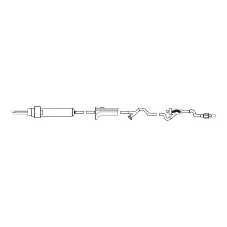 MedSource International Primary IV Administration Set MedSource Gravity 2 Ports 15 Drops / mL Drip Rate Without Filter 83 Inch Tubing - Case of 50 - MS-83115-CS