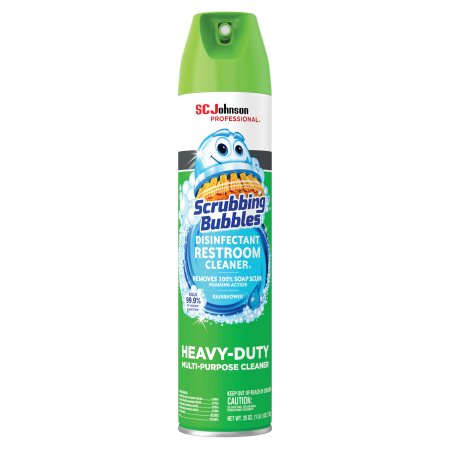 Lagasse Scrubbing Bubbles® Surface Disinfectant Cleaner Acid Based Aerosol Spray Foaming 25 oz. Can Rain Shower Scent NonSterile - CT/12 - SJN313358-CT