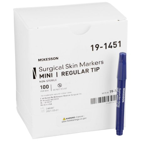 McKesson Surgical Skin Marker McKesson Gentian Violet Regular Tip NonSterile - Box of 100 - 19-1451-BX