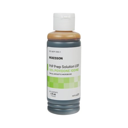 McKesson Skin Prep Solution McKesson 4 oz. Flip-Top Bottle 10% Strength Povidone-Iodine NonSterile - Case of 36 - 039-CS