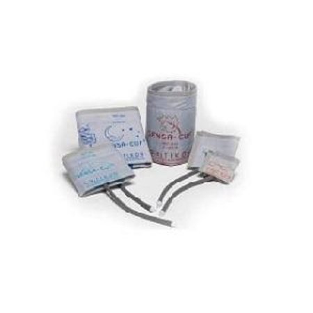 GE Healthcare Single Patient Use Blood Pressure Cuff Set Sensa-Cuf® 12 to 19 cm Arm Cloth Fabric Cuff Child Cuff - Box of 5 - SEN-P2-2A-BX