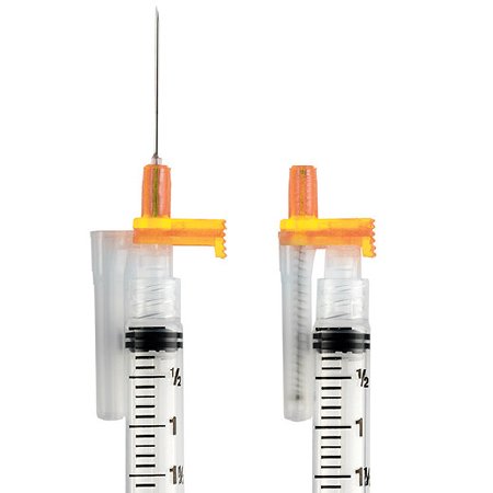 Retractable Technologies Safety Hypodermic Needle EasyPoint® 5/8 Inch Length 25 Gauge Regular Wall Retractable Safety Needle - Case of 400 - 82091-CS