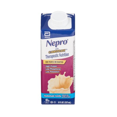 Abbott Nutrition Oral Supplement Nepro® with Carbsteady® Homemade Vanilla Flavor Liquid 8 oz. Reclosable Carton - Each - 64803-EA