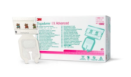 3M I.V. Dressing 3M™ Tegaderm™ Film 2 X 2-1/4 Inch Sterile - Case of 400 - 1682-CS