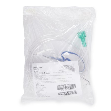 McKesson NonRebreather Oxygen Mask McKesson Elongated Style Adult One Size Fits Most Adjustable Head Strap - Each - 3228-E-EA