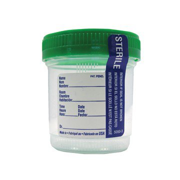 Azer Scientific Specimen Container for Pneumatic Tube Systems DuoClick™ 53 mm Opening 90 mL (3 oz.) Screw Cap Patient Information Sterile - Case of 400 - ES243420-CS