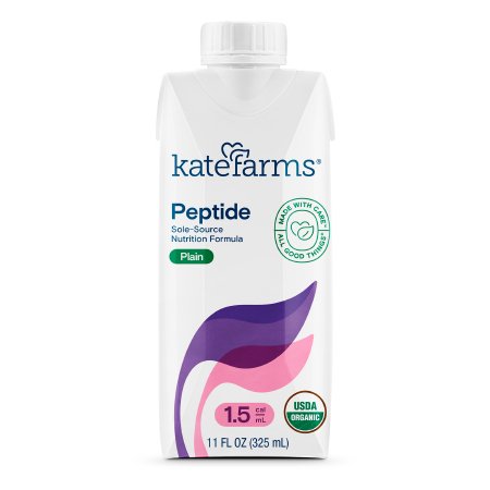 Kate Farms Oral Supplement Kate Farms® Peptide 1.5 Plain Flavor Liquid 11 oz. Carton - Each - 851823006379-EA