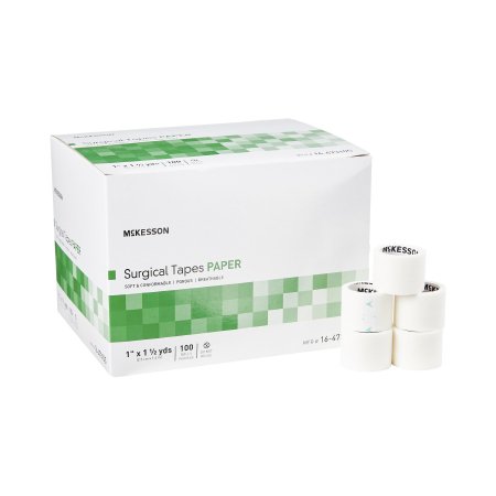 McKesson Medical Tape McKesson White 1 Inch X 1-1/2 Yard Paper NonSterile - Roll of 1 - 16-47310S-RL