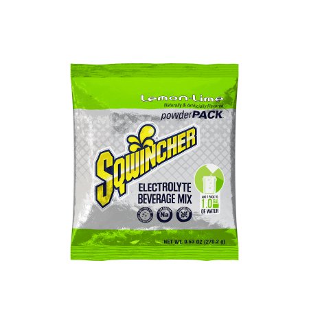 Kent Precision Foods Oral Electrolyte Solution Sqwincher® Powder Pack® Lemon-Lime Flavor 9.53 oz. Electrolyte - Case of 80 - 159016008-CS