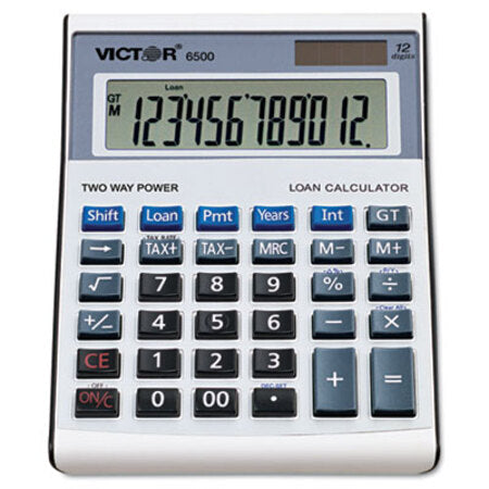 Victor® 6500 Executive Desktop Loan Calculator, 12-Digit LCD - Each - VCT-6500-EA