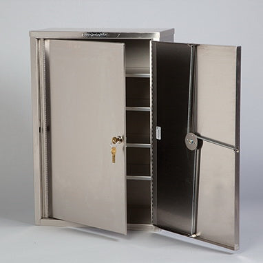 Health Care Logistics Narcotic Cabinet 22 Gauge Stainless Steel 4 Shelves 2 Locks - Each - 8222-EA