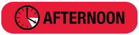 United Ad Label Pre-Printed Label UAL™ Advisory Label Red Paper Afternoon Black Medication Instruction 3/8 X 1-5/8 Inch - Roll of 1 - ULRXA1268-RL